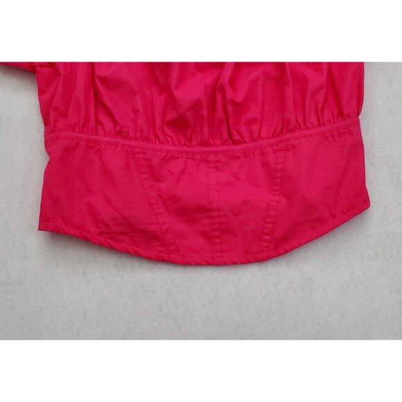 Marisol Crop Top Size XL Fusia Bright Pink Elastic Back Fitted - Picture 4 of 10